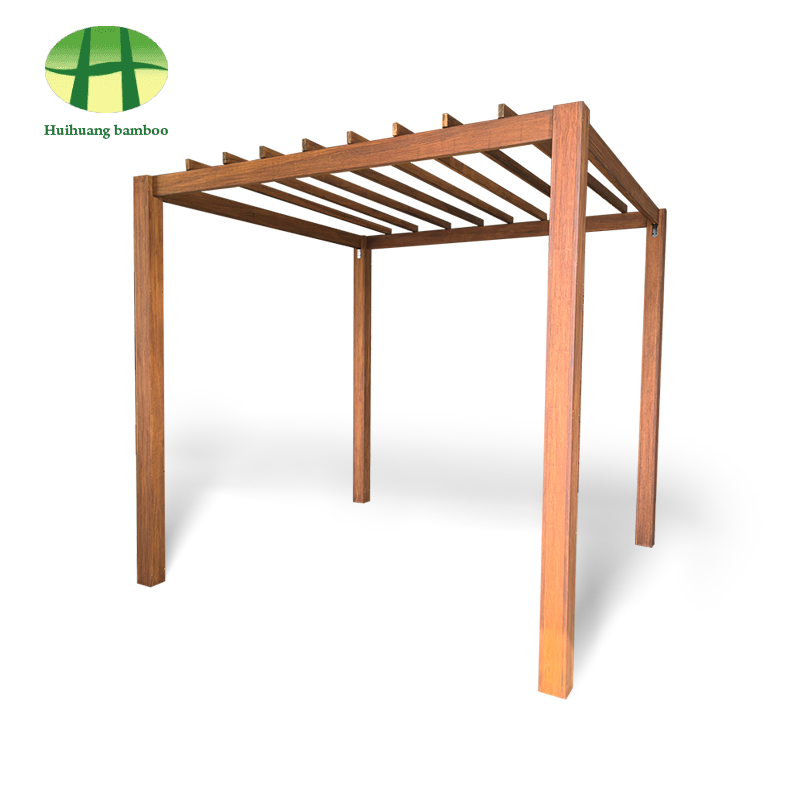 Moderne Bambus-Pergola aus Bambus für den Außenbereich, Pergola mit Lamellen für den Außenbereich