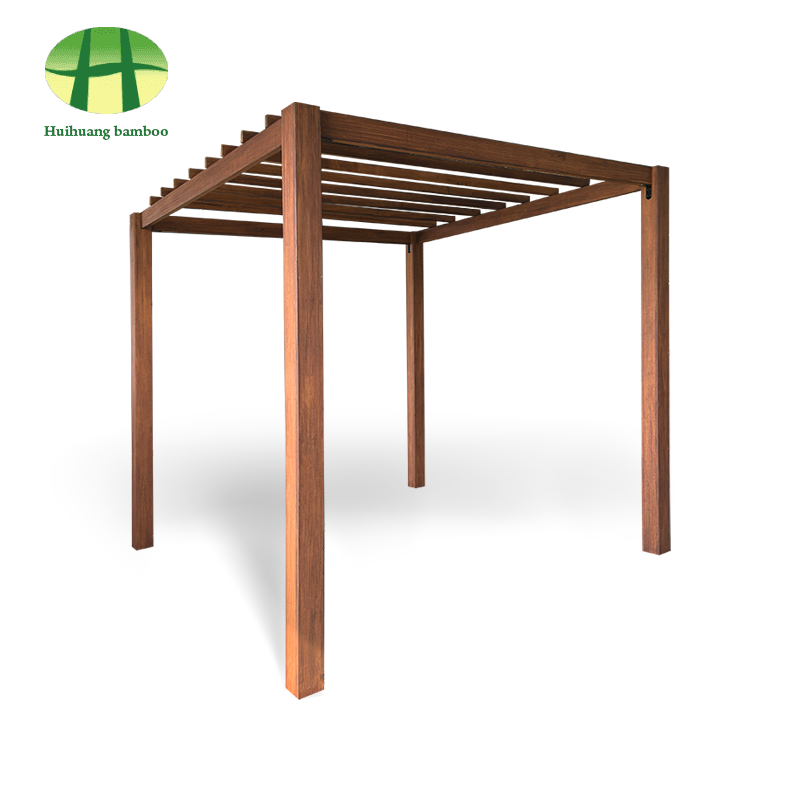 Moderne Bambus-Pergola aus Bambus für den Außenbereich, Pergola mit Lamellen für den Außenbereich